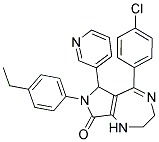 (Z)-5-(4-CHLOROPHENYL)-7-(4-ETHYLPHENYL)-6-(PYRIDIN-3-YL)-2,3,6,7-TETRAHYDROPYRROLO[3,4-E][1,4]DIAZEPIN-8(1H)-ONE Struktur