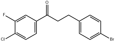 3-(4-BROMOPHENYL)-4'-CHLORO-3'-FLUOROPROPIOPHENONE Struktur