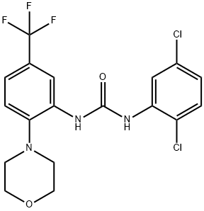 1-(2,5-DICHLOROPHENYL)-3-(2-MORPHOLIN-4-YL-5-(TRIFLUOROMETHYL)PHENYL)UREA Struktur