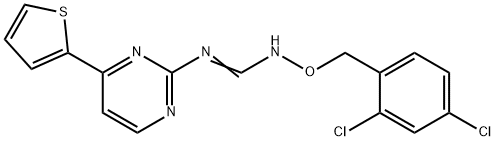 N'-[(2,4-DICHLOROBENZYL)OXY]-N-[4-(2-THIENYL)-2-PYRIMIDINYL]IMINOFORMAMIDE Struktur