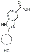 2-CYCLOHEXYL-1 H-BENZOIMIDAZOLE-5-CARBOXYLIC ACID HYDROCHLORIDE Struktur