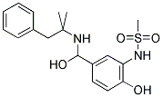 N-[5-[(1,1-DIMETHYL-2-PHENYL-ETHYLAMINO)-HYDROXY-METHYL]-2-HYDROXY-PHENYL]-METHANESULFONAMIDE Struktur