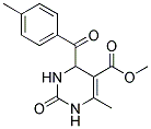 6-METHYL-4-(4-METHYLBENZOYL)-2-OXO-1,2,3,4-TETRAHYDROPYRIMIDINE-5-CARBOXYLIC ACID METHYL ESTER Struktur