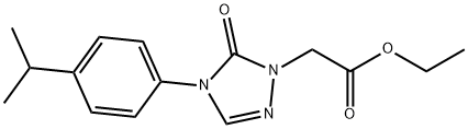 ETHYL 2-[4-(4-ISOPROPYLPHENYL)-5-OXO-4,5-DIHYDRO-1H-1,2,4-TRIAZOL-1-YL]ACETATE Struktur