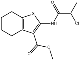 METHYL 2-[(2-CHLOROPROPANOYL)AMINO]-4,5,6,7-TETRAHYDRO-1-BENZOTHIOPHENE-3-CARBOXYLATE Struktur