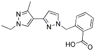 2-((1'-ETHYL-3'-METHYL-1H,1'H-3,4'-BIPYRAZOL-1-YL)METHYL)BENZOIC ACID Struktur