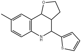 8-METHYL-4-THIOPHEN-2-YL-2,3,3A,4,5,9B-HEXAHYDRO-FURO[3,2-C]QUINOLINE Struktur