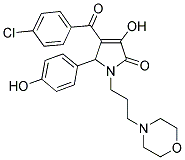 4-(4-CHLOROBENZOYL)-3-HYDROXY-5-(4-HYDROXYPHENYL)-1-(3-MORPHOLINOPROPYL)-1H-PYRROL-2(5H)-ONE Struktur