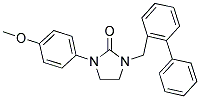 1-(1,1'-BIPHENYL-2-YLMETHYL)-3-(4-METHOXYPHENYL)IMIDAZOLIDIN-2-ONE Struktur