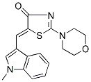 (5Z)-5-[(1-METHYL-1H-INDOL-3-YL)METHYLENE]-2-MORPHOLIN-4-YL-1,3-THIAZOL-4(5H)-ONE Struktur