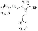 4-(2-PHENYLETHYL)-5-[(PYRIMIDIN-2-YLTHIO)METHYL]-4H-1,2,4-TRIAZOLE-3-THIOL Struktur