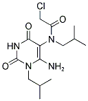 N-(6-AMINO-1-ISOBUTYL-2,4-DIOXO-1,2,3,4-TETRAHYDRO-PYRIMIDIN-5-YL)-2-CHLORO-N-ISOBUTYL-ACETAMIDE Struktur