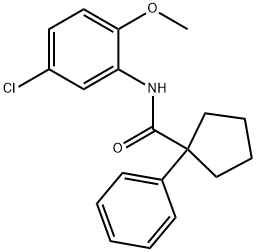 N-(5-CHLORO-2-METHOXYPHENYL)(PHENYLCYCLOPENTYL)FORMAMIDE Struktur