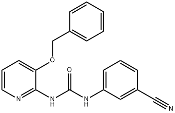 1-(3-CYANOPHENYL)-3-(3-(PHENYLMETHOXY)(2-PYRIDYL))UREA Struktur