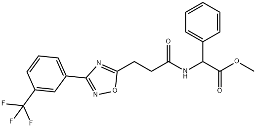 METHYL 2-PHENYL-2-[(3-(3-[3-(TRIFLUOROMETHYL)PHENYL]-1,2,4-OXADIAZOL-5-YL)PROPANOYL)AMINO]ACETATE Struktur