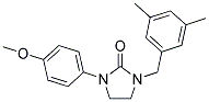 1-(3,5-DIMETHYLBENZYL)-3-(4-METHOXYPHENYL)IMIDAZOLIDIN-2-ONE Struktur