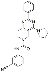 2-PHENYL-4-PYRROLIDIN-1-YL-7,8-DIHYDRO-5H-PYRIDO[4,3-D]PYRIMIDINE-6-CARBOXYLIC ACID (3-CYANO-PHENYL)-AMIDE Struktur