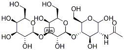 2-ACETAMIDO-2-DEOXY-4-O-([3-O-BETA-D-GALACTOPYRANOSYL]-BETA-D-GALACTOPYRANOSYL)-D-GLUCOPYRANOSE Struktur