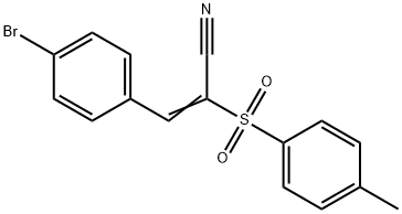 3-(4-BROMOPHENYL)-2-((4-METHYLPHENYL)SULFONYL)PROP-2-ENENITRILE Struktur