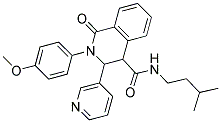 (2-(4-METHOXYPHENYL)-1-OXO-3-(3-PYRIDYL)(4-2,3,4-TRIHYDROISOQUINOLYL))-N-(3-METHYLBUTYL)FORMAMIDE Struktur