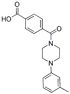 4-([4-(3-METHYLPHENYL)PIPERAZIN-1-YL]CARBONYL)BENZOIC ACID Struktur