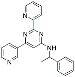 N-(1-PHENYLETHYL)-2-PYRIDIN-2-YL-6-PYRIDIN-3-YLPYRIMIDIN-4-AMINE Struktur