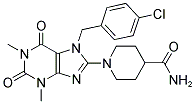 1-(7-(4-CHLOROBENZYL)-1,3-DIMETHYL-2,6-DIOXO-2,3,6,7-TETRAHYDRO-1H-PURIN-8-YL)PIPERIDINE-4-CARBOXAMIDE Struktur