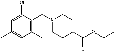 1-(2-HYDROXY-4,6-DIMETHYL-BENZYL)-PIPERIDINE-4-CARBOXYLIC ACID ETHYL ESTER Struktur