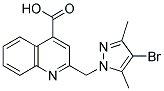 2-(4-BROMO-3,5-DIMETHYL-PYRAZOL-1-YLMETHYL)-QUINOLINE-4-CARBOXYLIC ACID Struktur