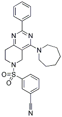 3-(4-AZEPAN-1-YL-2-PHENYL-7,8-DIHYDRO-5H-PYRIDO[4,3-D]PYRIMIDINE-6-SULFONYL)-BENZONITRILE Struktur