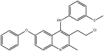 3-(2-CHLOROETHYL)-2-METHYL-N-[3-(METHYLSULFANYL)PHENYL]-6-PHENOXY-4-QUINOLINAMINE Struktur