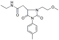 N-ETHYL-2-(3-(2-METHOXYETHYL)-2,5-DIOXO-1-P-TOLYLIMIDAZOLIDIN-4-YL)ACETAMIDE Struktur