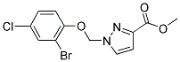 1-(2-BROMO-4-CHLORO-PHENOXYMETHYL)-1 H-PYRAZOLE-3-CARBOXYLIC ACID METHYL ESTER Struktur