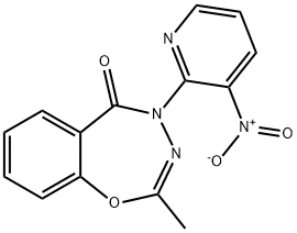 2-METHYL-4-(3-NITRO-2-PYRIDINYL)-1,3,4-BENZOXADIAZEPIN-5(4H)-ONE Struktur