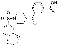 3-([4-(2,3-DIHYDRO-1,4-BENZODIOXIN-6-YLSULFONYL)PIPERAZIN-1-YL]CARBONYL)BENZOIC ACID Struktur