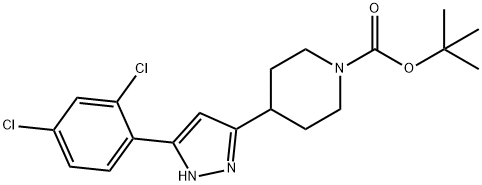 TERT-BUTYL 4-[5-(2,4-DICHLOROPHENYL)-1H-PYRAZOL-3-YL]TETRAHYDRO-1(2H)-PYRIDINECARBOXYLATE Struktur