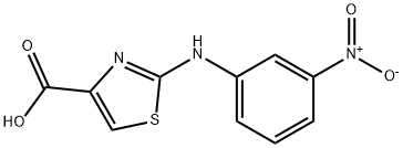 2-(3-NITRO-PHENYLAMINO)-THIAZOLE-4-CARBOXYLIC ACID Struktur