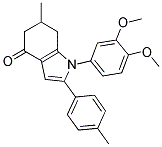 1-(3,4-DIMETHOXYPHENYL)-6-METHYL-2-(4-METHYLPHENYL)-5,6,7-TRIHYDROINDOL-4-ONE Struktur