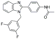 N-(4-[1-(3,5-DIFLUORO-BENZYL)-1H-BENZOIMIDAZOL-2-YL]-PHENYL)-ACETAMIDE Struktur