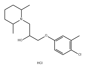 1-(4-CHLORO-3-METHYLPHENOXY)-3-(2,6-DIMETHYLPIPERIDIN-1-YL)PROPAN-2-OL HYDROCHLORIDE Struktur