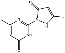 6-METHYL-2-(3-METHYL-5-OXO-2,5-DIHYDRO-1H-PYRAZOL-1-YL)-4(3H)-PYRIMIDINONE Struktur