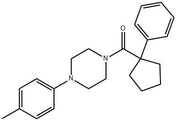 4-(4-METHYLPHENYL)PIPERAZINYL PHENYLCYCLOPENTYL KETONE Struktur