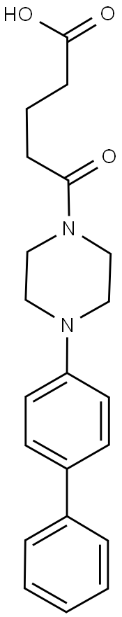 5-[4-(1,1'-BIPHENYL-4-YL)PIPERAZIN-1-YL]-5-OXOPENTANOIC ACID Struktur