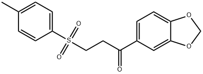 1-(1,3-BENZODIOXOL-5-YL)-3-[(4-METHYLPHENYL)SULFONYL]-1-PROPANONE Struktur