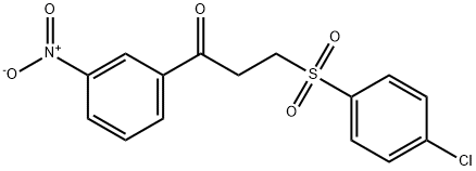 3-[(4-CHLOROPHENYL)SULFONYL]-1-(3-NITROPHENYL)-1-PROPANONE Struktur