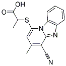 2-(4-CYANO-3-METHYL-BENZO[4,5]IMIDAZO[1,2-A]PYRIDIN-1-YLSULFANYL)-PROPIONIC ACID Struktur