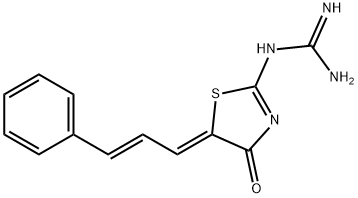 N-[4-OXO-5-[(Z,2E)-3-PHENYL-2-PROPENYLIDENE]-1,3-THIAZOL-2(4H)-YL]GUANIDINE Struktur