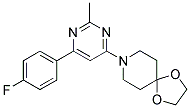 8-[6-(4-FLUOROPHENYL)-2-METHYLPYRIMIDIN-4-YL]-1,4-DIOXA-8-AZASPIRO[4.5]DECANE Struktur