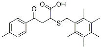 4-(4-METHYLPHENYL)-4-OXO-2-[(2,3,4,5,6-PENTAMETHYLBENZYL)SULFANYL]BUTANOIC ACID Struktur