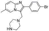 2-(4-BROMO-PHENYL)-6-METHYL-3-PIPERAZIN-1-YLMETHYL-IMIDAZO[1,2-A]PYRIDINE Struktur